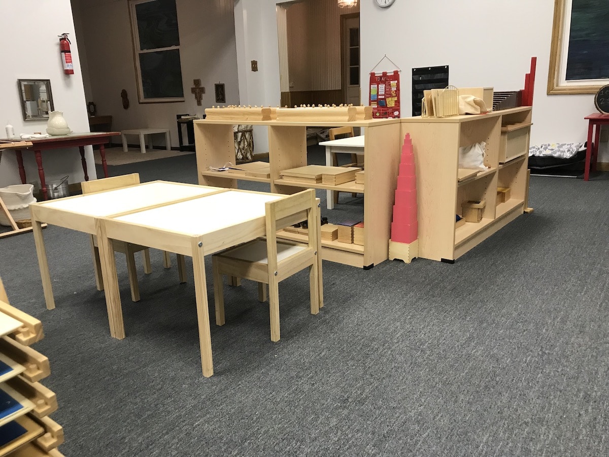 Pink Tower and Two tables