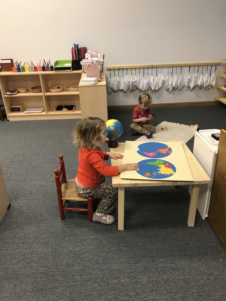 Globe map puzzle
